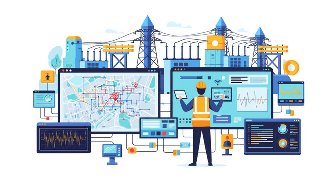 Electrical Grid Control Center Operator Monitoring System.
