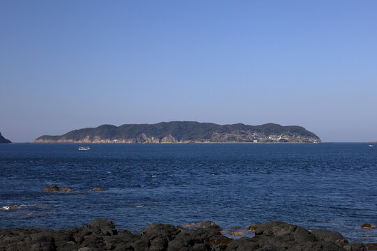 Kakarashima Island Viewed from Hado Misaki, Karatsu Japan