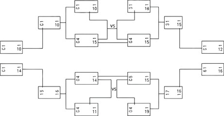 Fototapeta premium A blurry schematic diagram of electronic circuits isolated on transparent background