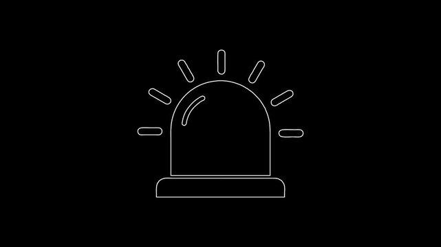Flashing Emergency Siren Light Whiteboard Styled Animation