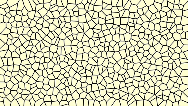 Light beige mosaic pattern with irregular geometric tiles and bold black outlines seamless abstract background