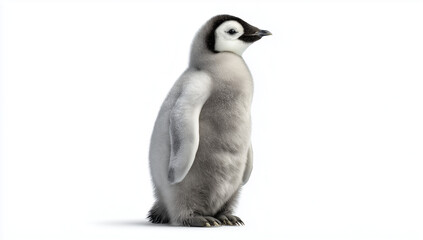 Fototapeta premium A baby emperor penguin standing