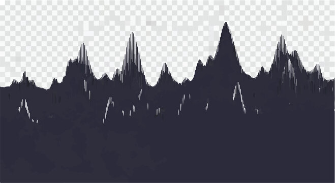 Mountain range silhouette with jagged peaks creates a dramatic natural horizon line that is perfect for artistic design backgrounds or wide outdoor landscape exploration project presentations.