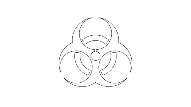 Whiteboard Animation of Biohazard Warning Sign Symbol