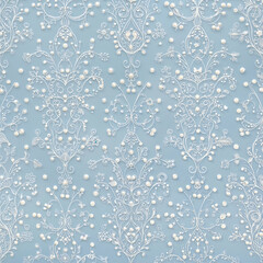 Fototapeta premium Elegant Pearl Damask Pattern Art