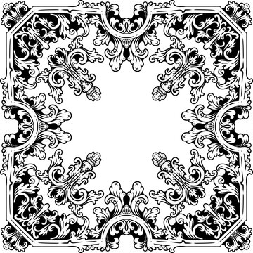 vintage frame with floral ornament