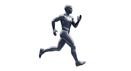 Fototapeta premium Dark Humanoid Figure Running