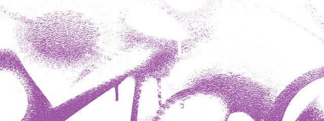 Purple spray paint splatter and drips on white background, abstract graffiti art texture, street art aesthetic, hand painted © HexaFrame