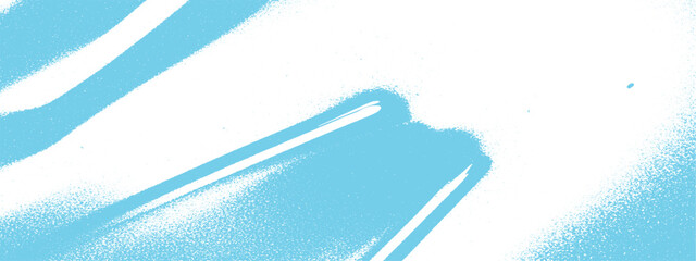 Light blue spray paint strokes and drips on white background, abstract graffiti texture, urban art style element, street art © HexaFrame