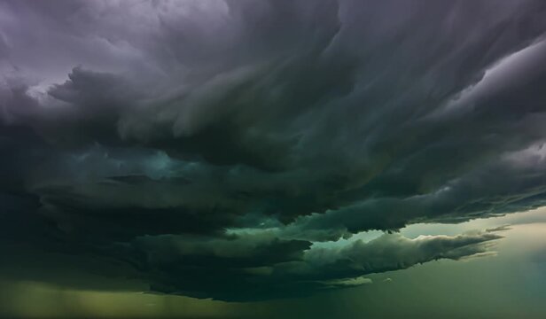 Mammatus Thunderhead Cloud Base Dark Storm Sky Nature