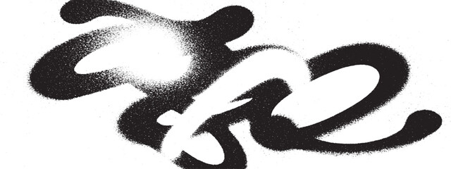 Abstract black spray paint grunge texture with gritty ink splatter effect for urban street art designs with black white © HexaFrame