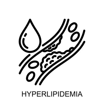 METABOLIC SYNDROME Hyperlipidemia Icon &ndash; Metabolic Syndrome Medical Concept