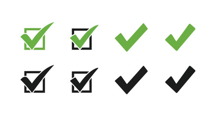 Checkmarks and checkboxes in green and black © MohammadMasud