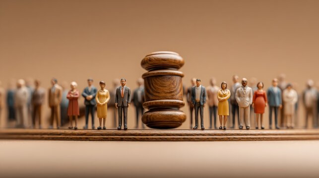 Group of Diverse Individuals Standing Together With Attorney for Class Action Lawsuit in a Neutral Setting