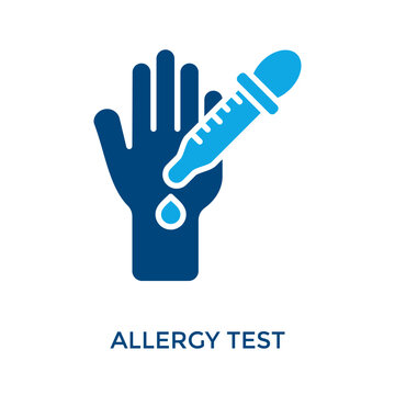 Allergy Test Icon Dual Tone Style. Vector Illustration For Graphic Design
