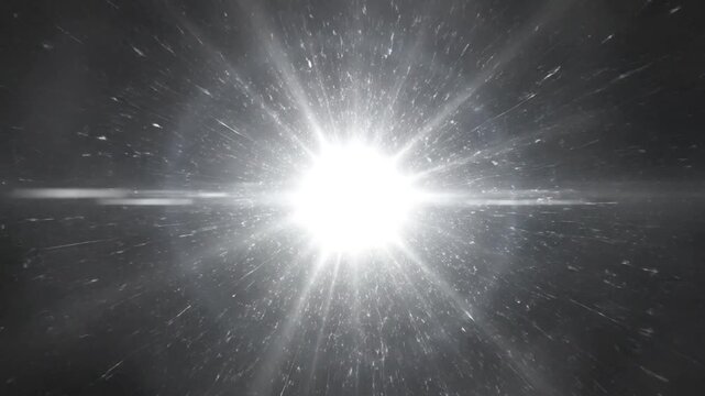 Abstract Smoke Explosion Bursting From Center with Bright Light