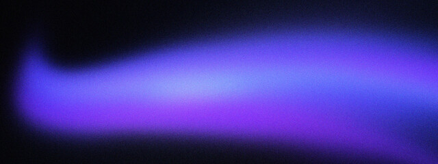 Naklejka premium Abstract blue light trail on black background, neon purple glowing wave with soft blur texture, ethereal flowing energy motion for futuristic tech wallpaper and cinematic digital backdrop