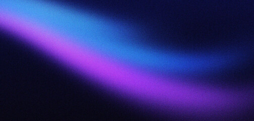 Naklejka premium Abstract neon light background with glowing purple and blue waves. Soft ethereal light leak on dark backdrop. Vibrant cinematic lens flare effect for futuristic technology and music posters.