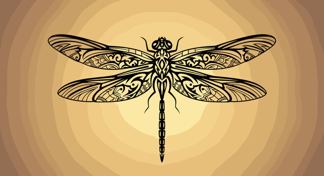 Dragonfly Insect Wing Design.