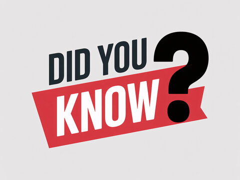 A graphic design with a question mark and text