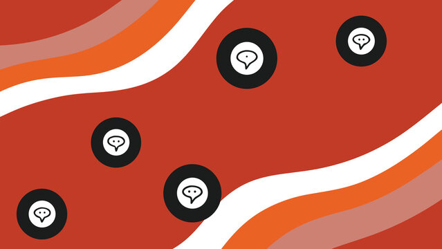 Abstract watermelon pattern with playful seed faces and curved lines