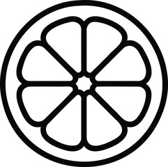 Obraz premium Geometric design featuring symmetrical petal-like shapes within a circular frame Vector, illustration