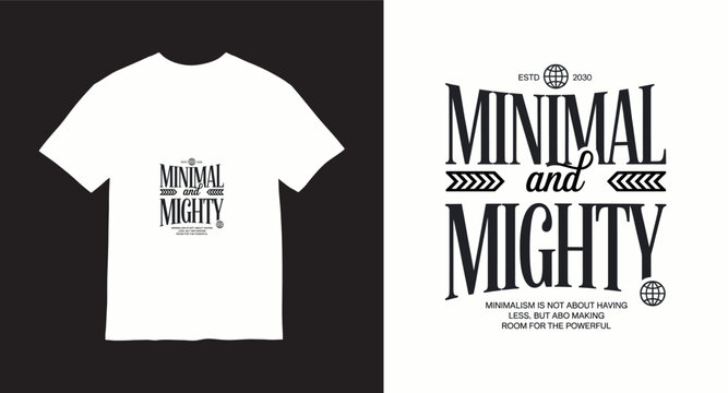 Minimal and mighty t-shirt design with earth globe graphic