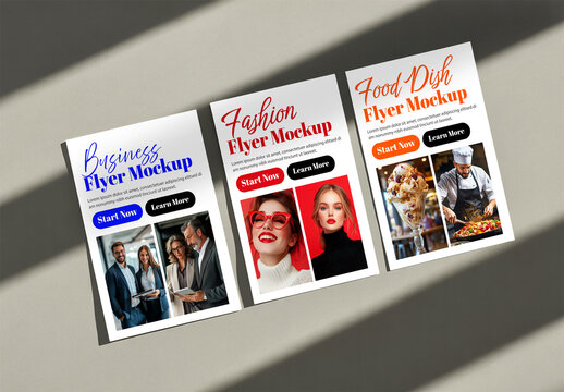 Flyer Mockup Set Template