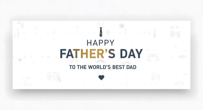 Heartfelt father's day card with colorful typography and sincere message