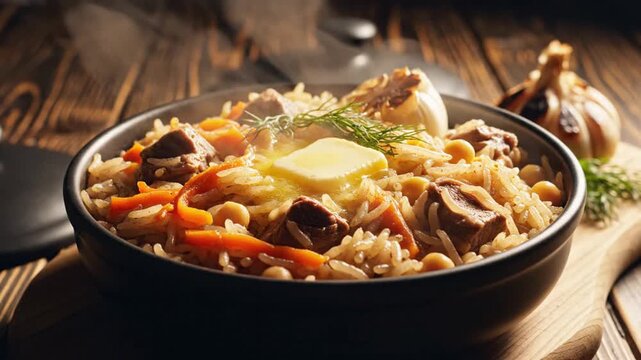 Delicious Uzbek Plov - A Culinary Journey into Central Asian Cuisine.