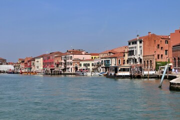 Fototapeta premium Canal Grande di Murano (Grand Canal of Murano) viewed from Navagero Island in Murano, Italy