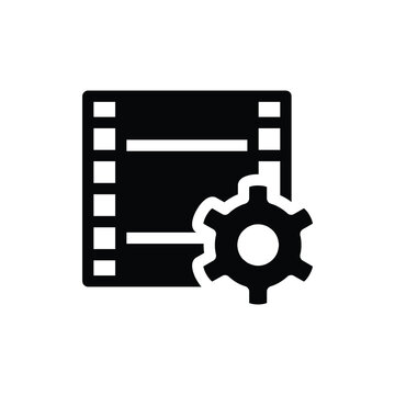 Video optimization solid icon vector design good for web or mobile app