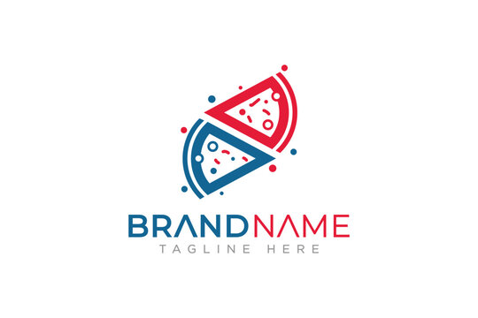 Modern pizza logo design