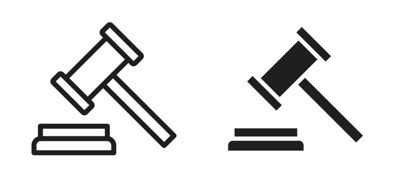 Gavel icon vector design template and illustration EPS10.