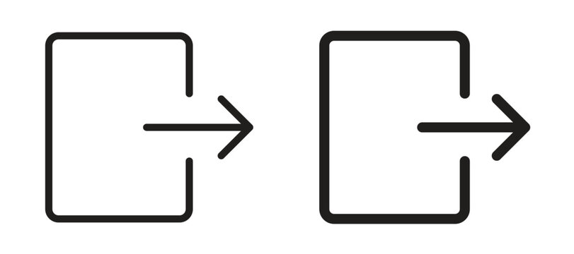 Logout icon vector design template and illustration EPS10.