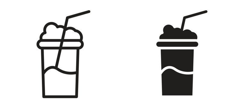 Milkshake icon vector design template and illustration EPS10.