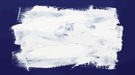 Obraz premium White brush strokes on a dark blue background create a vibrant contrast in this vector graphic illustration with rough edges and textured paint