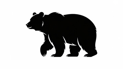 Fototapeta premium Majestic black bear walking through a serene forest with its powerful build and calm demeanor Vector