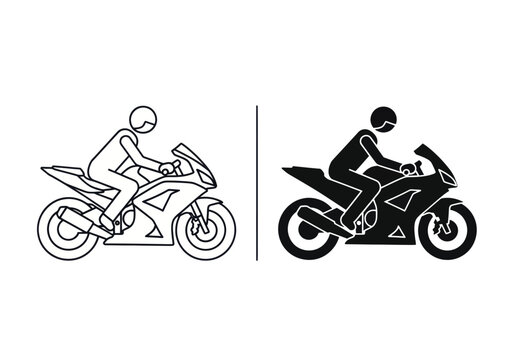 Two motorcycle riders are racing side by side on their bikes in a competition.