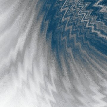 Abstract wavy texture with silver and blue gradients featuring a zigzag ripple effect for a modern industrial background.