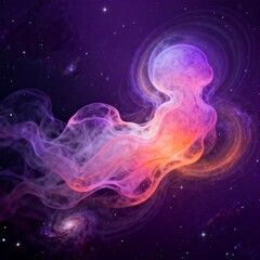 Obraz premium Abstract Human-like Figure in Cosmic Space