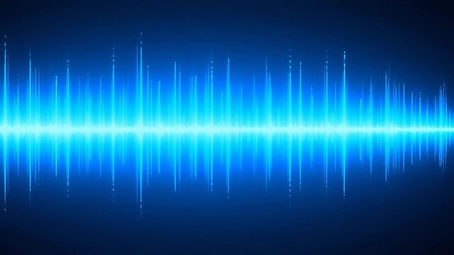 Blue sound wave pattern