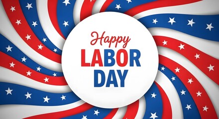 Obraz premium Happy labor day greeting with patriotic background
