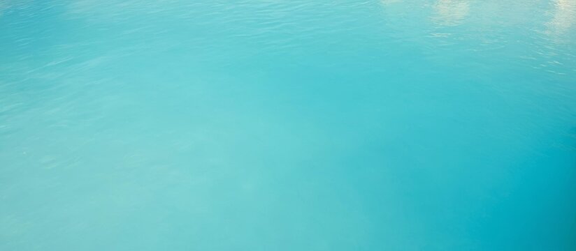 Calm water surface of clear emerald blue