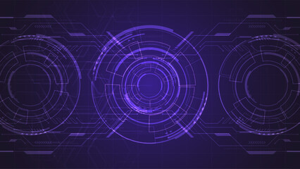 Obraz premium Futuristic HUD Interface Cyber Technology Background