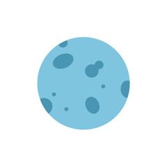 Obraz premium Cute Blue Planet Icon