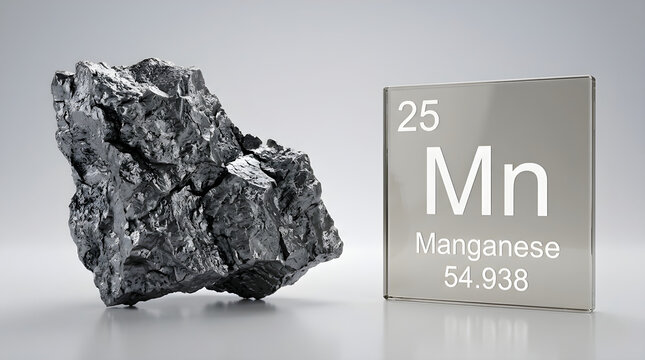  Scientific visualization of the chemical element Manganese