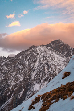 Alpine winter scenery in Gudauri 