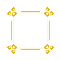 Obraz premium Elegant Golden Decorative Frame