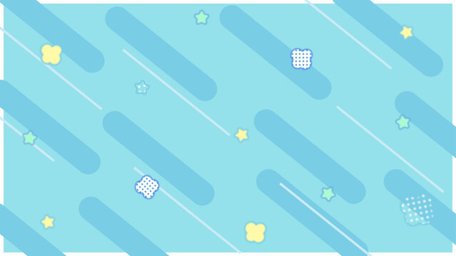 斜めストライプと星モチーフのやさしいパターン背景・ポップでかわいいデザイン素材